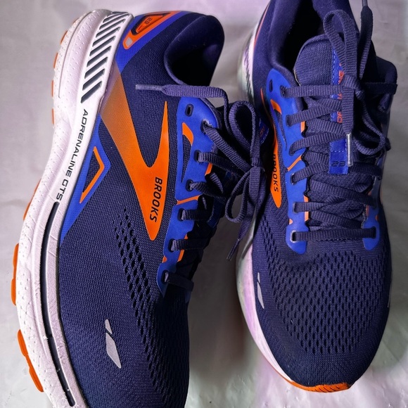 Brooks Navy and Orange Athletic Shoes main image 6